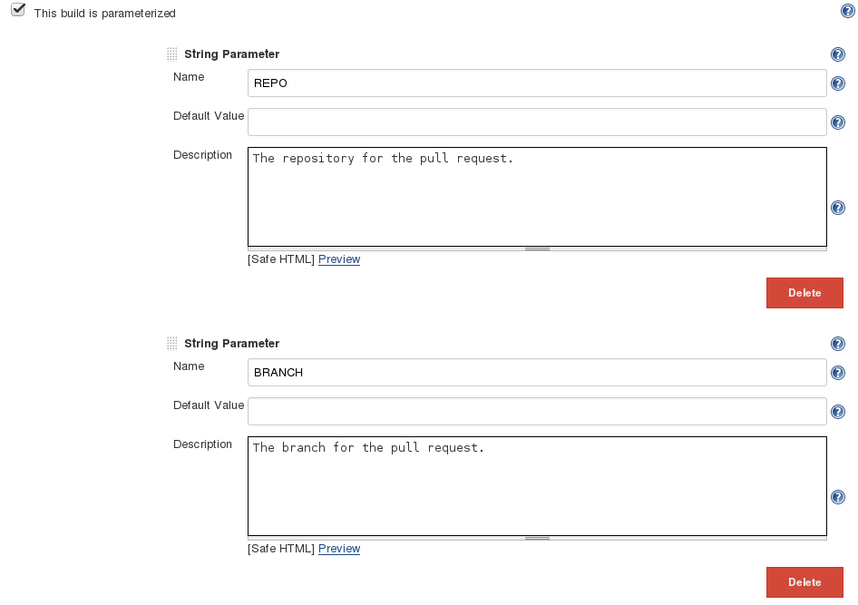 Jenkins Parameters